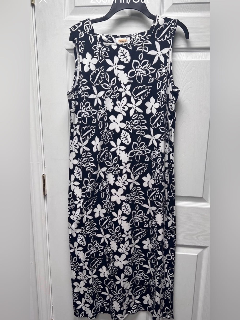 Talbots Tropical Tank Sheath Dress with Side Buttons LP